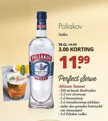 Aanbiedingen Poliakov vodka - poliakov - Geldig van 24/04/2017 tot 06/05/2017 bij Mitra