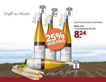 Aanbiedingen Dopff au moulin gewurztraminer réserve particulière - Witte wijnen - Geldig van 24/04/2017 tot 06/05/2017 bij Mitra