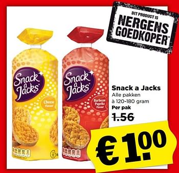 Aanbiedingen Snack a jacks - Snack a Jacks - Geldig van 30/04/2017 tot 06/05/2017 bij Plus