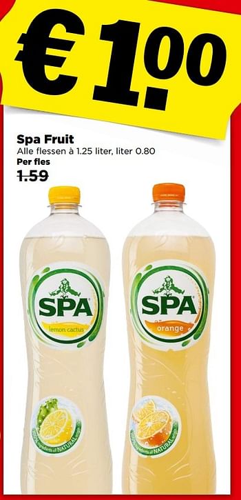 Aanbiedingen Spa fruit - Spa - Geldig van 30/04/2017 tot 06/05/2017 bij Plus