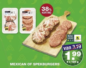 Aanbiedingen Mexican of spekburgers - Huismerk - Aldi - Geldig van 01/05/2017 tot 06/05/2017 bij Aldi