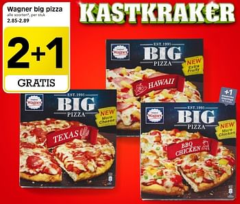 Aanbiedingen Wagner big pizza - Original Wagner - Geldig van 30/04/2017 tot 06/05/2017 bij Em-té