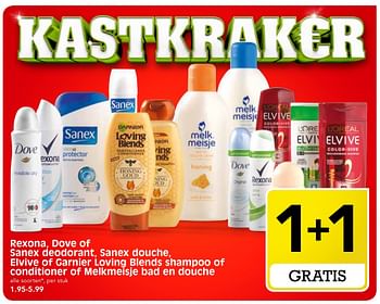 Aanbiedingen Rexona, dove of sanex deodorant, sanex douche - Huismerk - Em-té - Geldig van 30/04/2017 tot 06/05/2017 bij Em-té