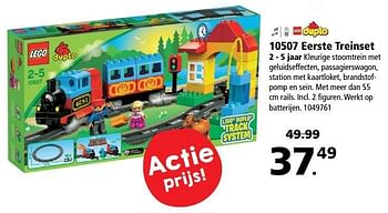 Aanbiedingen 10507 eerste treinset 2 - 5 jaar - Lego - Geldig van 17/04/2017 tot 07/05/2017 bij Intertoys