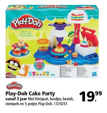 Aanbiedingen Play-doh cake party vanaf 3 jaar - Play-Doh - Geldig van 17/04/2017 tot 07/05/2017 bij Intertoys