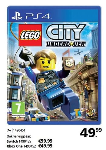 Aanbiedingen Lego city undercover - Warner Brothers Interactive Entertainment - Geldig van 17/04/2017 tot 07/05/2017 bij Intertoys