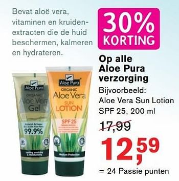 Aanbiedingen Aloe vera sun lotion spf 25 - AloÃ« Pura - Geldig van 18/04/2017 tot 07/05/2017 bij Holland & Barrett