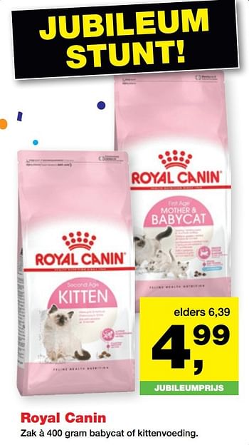 Aanbiedingen Royal canin - Royal Canin - Geldig van 24/04/2017 tot 07/05/2017 bij Jumper