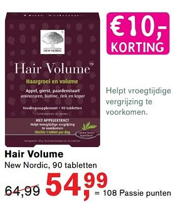 Aanbiedingen Hair volume new nordic - New Nordic - Geldig van 18/04/2017 tot 07/05/2017 bij Holland & Barrett