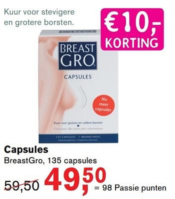 Aanbiedingen Capsules breastgro - BreastGro - Geldig van 18/04/2017 tot 07/05/2017 bij Holland & Barrett
