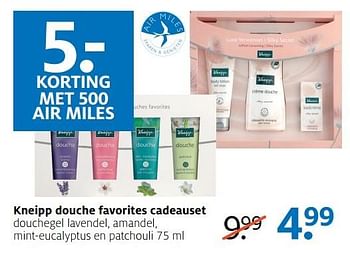 Aanbiedingen Kneipp douche favorites cadeauset - Kneipp - Geldig van 24/04/2017 tot 07/05/2017 bij Etos