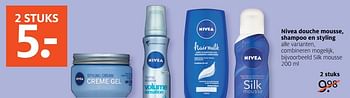 Aanbiedingen Silk mousse - Nivea - Geldig van 24/04/2017 tot 07/05/2017 bij Etos