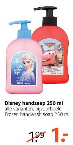 Aanbiedingen Frozen handwash soap - Disney - Geldig van 24/04/2017 tot 07/05/2017 bij Etos