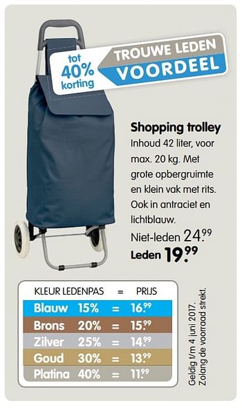 Aanbiedingen Shopping trolley - Huismerk - ANWB - Geldig van 24/04/2017 tot 07/05/2017 bij ANWB