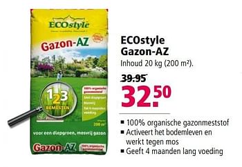 Aanbiedingen Ecostyle gazon-az - Ecostyle - Geldig van 24/04/2017 tot 07/05/2017 bij Welkoop