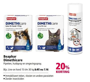 Aanbiedingen Beaphar dimethicare line-on hond - Beaphar - Geldig van 24/04/2017 tot 07/05/2017 bij Welkoop