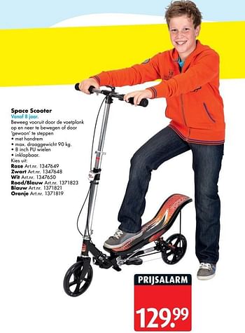 Aanbiedingen Space scooter roze - SpaceScooter - Geldig van 24/04/2017 tot 07/05/2017 bij Bart Smit