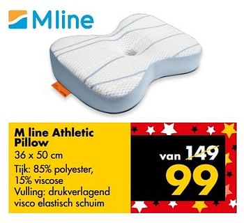 Aanbiedingen M line athletic pillow - M Line - Geldig van 24/04/2017 tot 07/05/2017 bij Beter Bed