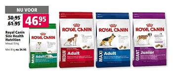 Aanbiedingen Royal canin size health nutrition - Royal Canin - Geldig van 24/04/2017 tot 07/05/2017 bij Welkoop