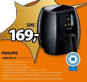 Aanbiedingen Philips airfryer xl hd9240-90 - Philips - Geldig van 01/05/2017 tot 07/05/2017 bij Expert