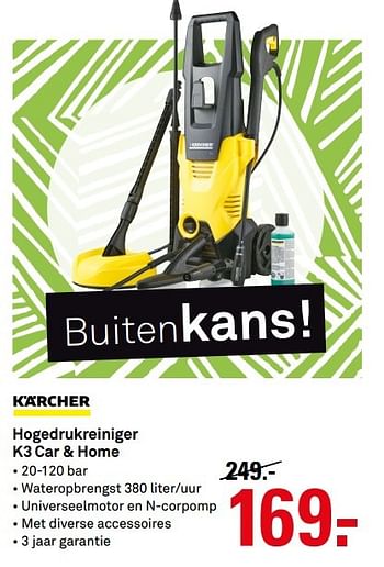 Aanbiedingen Kärcher hogedrukreiniger k3 car + home - Kärcher - Geldig van 01/05/2017 tot 07/05/2017 bij Karwei