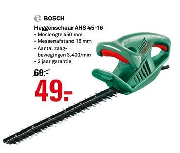 Aanbiedingen Bosch heggenschaar ahs 45-16 - Bosch - Geldig van 01/05/2017 tot 07/05/2017 bij Karwei