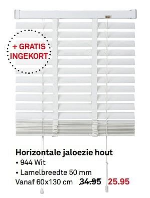 Aanbiedingen Horizontale jaloezie hout - Huismerk Karwei - Geldig van 01/05/2017 tot 07/05/2017 bij Karwei