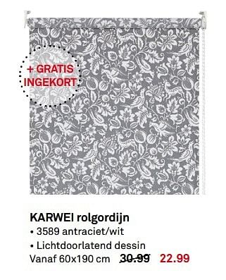 Aanbiedingen Karwei rolgordijn - Huismerk Karwei - Geldig van 01/05/2017 tot 07/05/2017 bij Karwei