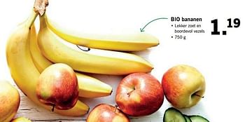 Aanbiedingen Bio bananen lekker zoet en boordevol vezels - Huismerk - Lidl - Geldig van 30/04/2017 tot 07/05/2017 bij Lidl