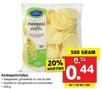 Aanbiedingen Aardappelschijfjes - Saladinettes - Geldig van 30/04/2017 tot 07/05/2017 bij Lidl