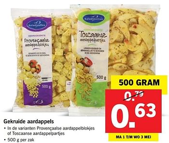 Aanbiedingen Gekruide aardappels - Saladinettes - Geldig van 30/04/2017 tot 07/05/2017 bij Lidl