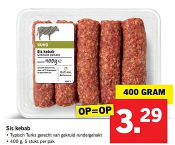 Aanbiedingen Sis kebab - Huismerk - Lidl - Geldig van 30/04/2017 tot 07/05/2017 bij Lidl