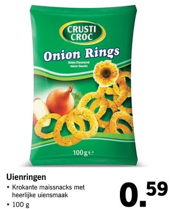 Aanbiedingen Uienringen - Crusti Croc - Geldig van 30/04/2017 tot 07/05/2017 bij Lidl