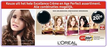 Aanbiedingen Haarkleuring excellence crème - L'Oreal Paris - Geldig van 25/04/2017 tot 07/05/2017 bij Kruidvat