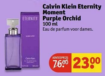 Aanbiedingen Calvin klein eternity moment purple orchid - Calvin Klein - Geldig van 25/04/2017 tot 07/05/2017 bij Kruidvat