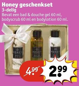 Aanbiedingen Honey geschenkset - Honey - Geldig van 25/04/2017 tot 07/05/2017 bij Kruidvat