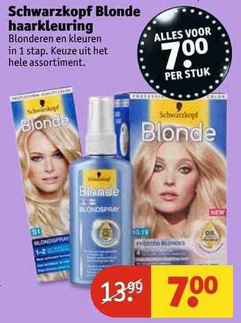 Aanbiedingen Schwarzkopf blonde haarkleuring - Schwartzkopf - Geldig van 25/04/2017 tot 07/05/2017 bij Kruidvat