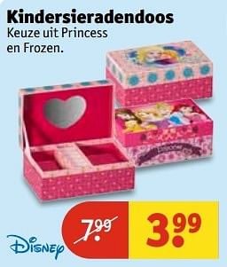 Aanbiedingen Kindersieradendoos - Disney - Geldig van 25/04/2017 tot 07/05/2017 bij Kruidvat
