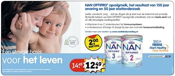 Aanbiedingen Nan optipro opvolgmelk - Nestlé - Geldig van 25/04/2017 tot 07/05/2017 bij Kruidvat