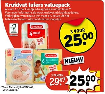 Aanbiedingen Kruidvat luiers valuepack - Huismerk - Kruidvat - Geldig van 25/04/2017 tot 07/05/2017 bij Kruidvat