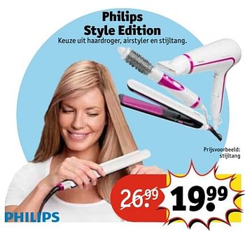 Aanbiedingen Philips style edition stijltang - Philips - Geldig van 25/04/2017 tot 07/05/2017 bij Kruidvat