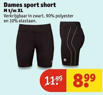 Aanbiedingen Dames sport short - Huismerk - Kruidvat - Geldig van 25/04/2017 tot 07/05/2017 bij Kruidvat