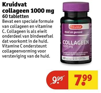 Aanbiedingen Kruidvat collageen 1000 mg - Huismerk - Kruidvat - Geldig van 25/04/2017 tot 07/05/2017 bij Kruidvat