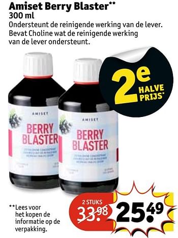 Aanbiedingen Amiset berry blaster - Amiset - Geldig van 25/04/2017 tot 07/05/2017 bij Kruidvat