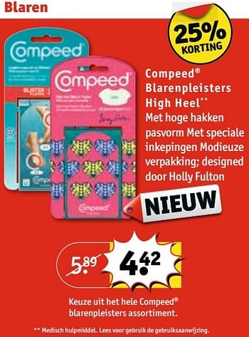 Aanbiedingen Compeed blarenpleisters high heel - Compeed - Geldig van 25/04/2017 tot 07/05/2017 bij Kruidvat