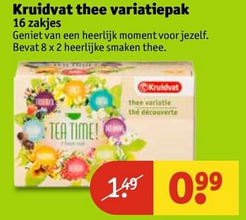 Aanbiedingen Kruidvat thee variatiepak - Huismerk - Kruidvat - Geldig van 25/04/2017 tot 07/05/2017 bij Kruidvat