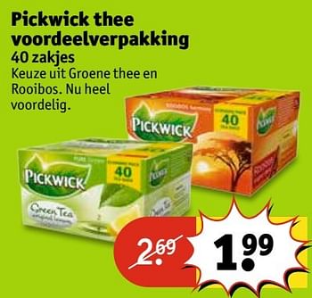 Aanbiedingen Pickwick thee voordeelverpakking - Pickwick - Geldig van 25/04/2017 tot 07/05/2017 bij Kruidvat