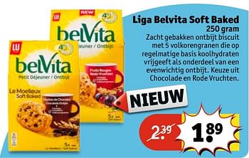 Aanbiedingen Liga belvita soft baked - Belvita - Geldig van 25/04/2017 tot 07/05/2017 bij Kruidvat
