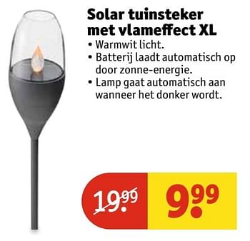 Aanbiedingen Solar tuinsteker met vlameffect xl - Huismerk - Kruidvat - Geldig van 25/04/2017 tot 07/05/2017 bij Kruidvat