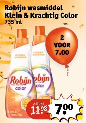 Aanbiedingen Robijn wasmiddel klein + krachtig color - Robijn - Geldig van 25/04/2017 tot 07/05/2017 bij Kruidvat